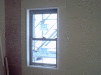 窓枠・壁下地石膏耐火ボード施工
