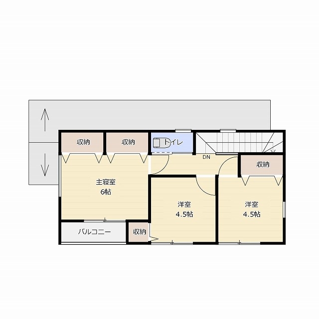 南国市篠原2号地プラン例　平面２F